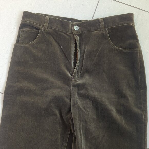 Liz Claiborne Olive Green Corduroy Slim Fit Pants - Size 8 Good Condition - Picture 3 of 6